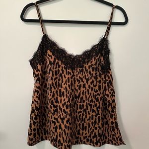 BP Leopard Tank with Lace Detail